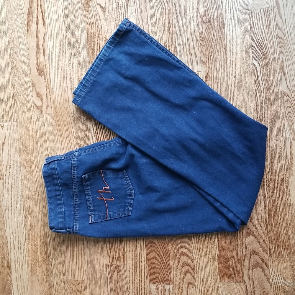 (28) Tommy Jeans Y2K Vintage Belted J Flare Dark Wash Denim Jeans Retro Y2K